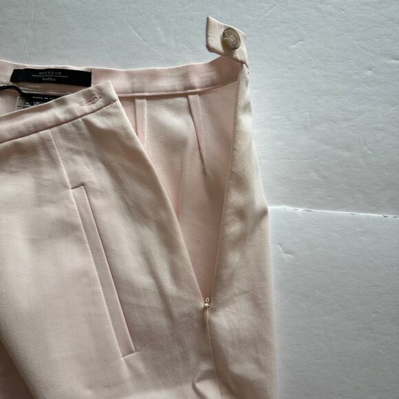 NEW Weekend Max Mara Ankle Trouser Pants Pale Pink 12 Career Quiet Luxury Preppy - Picture 6 of 13
